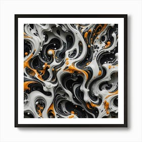 Black and White Abstract Art 220 Poster