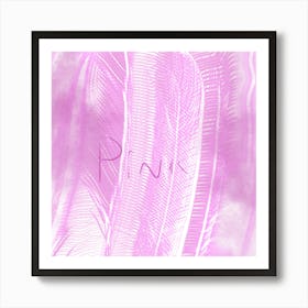 Pink Feathers Art Print