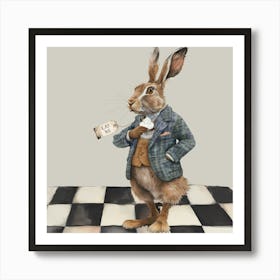 Watercolour Wonderland Hare Eat Me Art Print