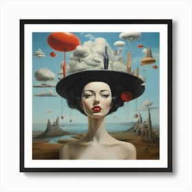 Girl In A Hat Art Print