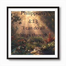 Philippians 4:13 Art Print