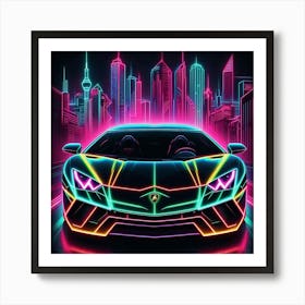 Neon Car 2 Poster