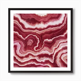 Red Agate Texture 10 Art Print