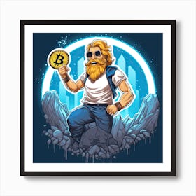 Bitcoin Man 1 Art Print