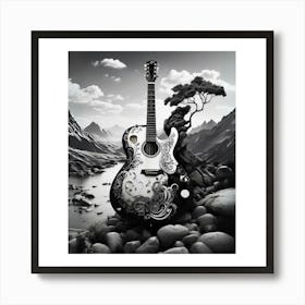 Yin and Yang in Guitar Harmony 23 Art Print