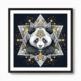 Panda Star Art Print