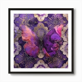 Purple Butterfly 6 Art Print