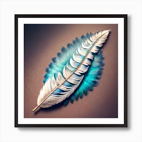 Feather Brooch Art Print