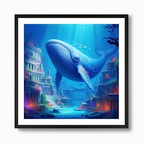 Whale In The City Art Print