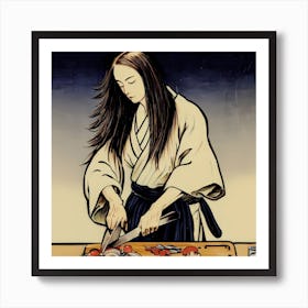 Cook Samurai Art Print