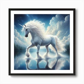 Unicorn In The Water 8 Art Print