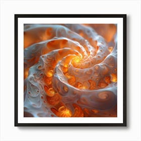 Spiral Fractal Art Art Print