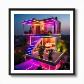 Modern House In Delhi 1 Art Print