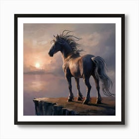 Sunset Horse 49 Art Print