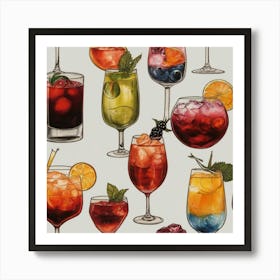 Default Cocktails As Works Of Art Aesthetic 2 Art Print