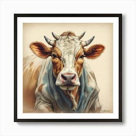 Cow Portrait 4 Art Print