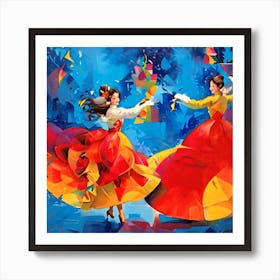 Korean Dancers Art Print