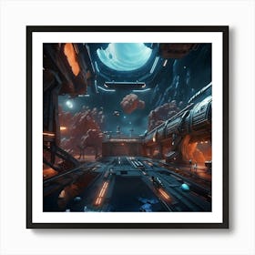 Alien Spaceport Art Print