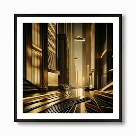 Tron Gold Art Print