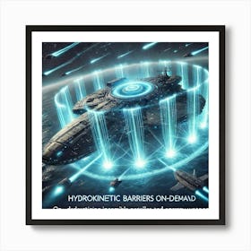 Cascade Sovereignty Scifi Poseidon Dreadnought Barriers Art Print