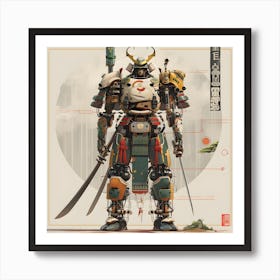 Robot Samurai Art Print