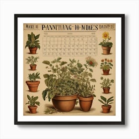 Default Vintage Make A Calendar Of Planting Dates Aesthetic 0 Art Print