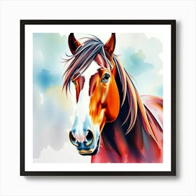 Horse Portrait Art Print