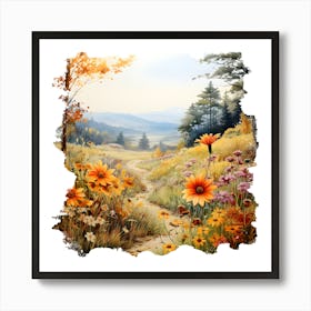 Autumn Flowers Art Print