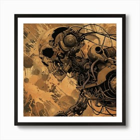 Robot Skull 1 Art Print