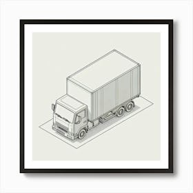 Isometric Truck 1 Art Print