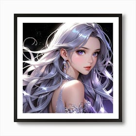 Default A Captivatingly Ethereal Anime Girl Every Detail Emana 3 Art Print