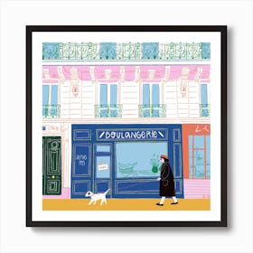 Paris Colourful Square Art Print