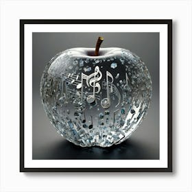 Apple With Music Notes 5 Art Print