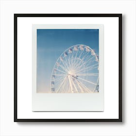 Polaroid Ferris Wheel Blue Sky Seaside Art Print