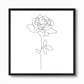 Rose One Line Art Print