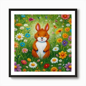 Bunny In The Meadow Art Print