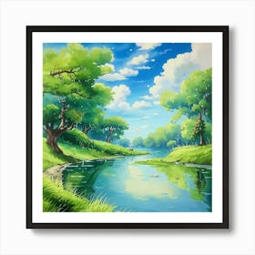 Landscape Painting 9 Art Print