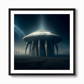 Extraterrestrial Temple. Prompted by FB Meekins Art Print