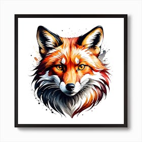 Fox Head 4 Art Print