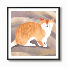 Orange Cat Art Print