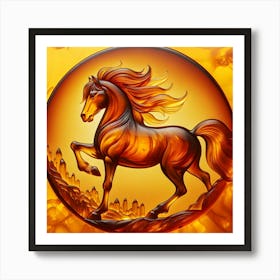 Zodiac Horse Art Print