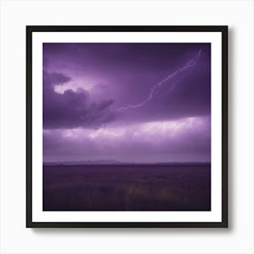 Purpled Farmlands Art Print