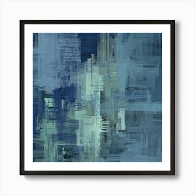 Abstract - Blue Abstract Painting Art Print