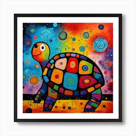 Colorful Turtle 4 Art Print