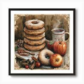 Apple Cider Donuts 1 Art Print