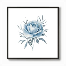 Blue Rose Art Print