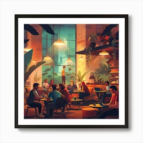 A Startup Incubator Lofi Illustration 1718666667 4 Art Print