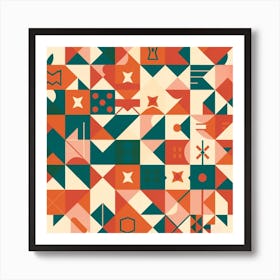 Abstract Geometric Pattern 1 Art Print