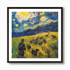 Van Gogh Style. Artesian Shepherds Series 1 Poster