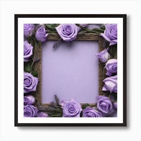 Purple Roses Frame 4 Art Print